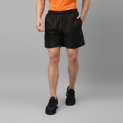 DIDA Solid Men Black Regular Shorts