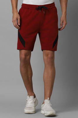 LOUIS PHILIPPE Printed Men Maroon Regular Shorts