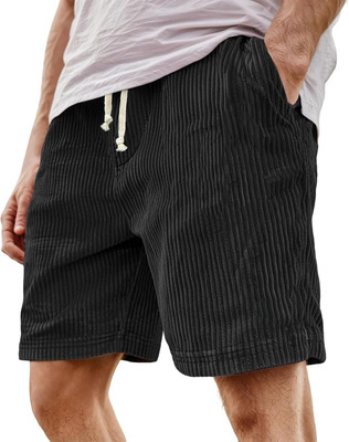 H AND G GARMENTS Self Design Men Black Beach Shorts