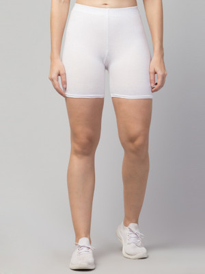 ARSHEEN ADORE Solid Women White Regular Shorts