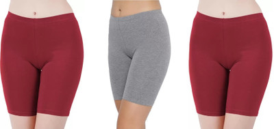 AJ FASHIONS Solid Women Multicolor Basic Shorts