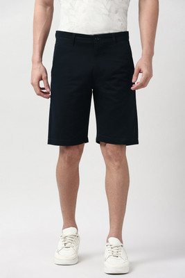 PETER ENGLAND Solid Men Dark Blue Regular Shorts