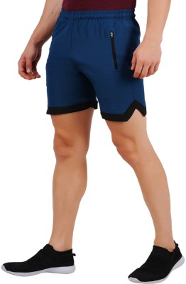 jocker Printed Men Dark Blue Sports Shorts