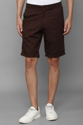 Allen Solly Solid Men Brown Regular Shorts