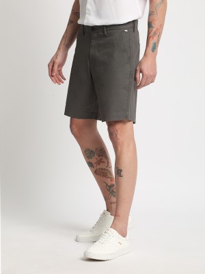 THE BEAR HOUSE Solid Men Grey Casual Shorts