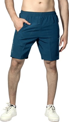 Renessa Solid Men Blue Sports Shorts