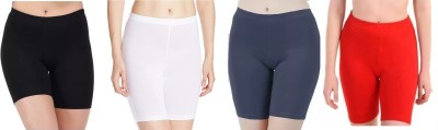 HouseOfCommon Solid Women Multicolor Cycling Shorts