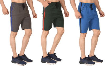 HouseOfCommon Solid Men Multicolor Sports Shorts