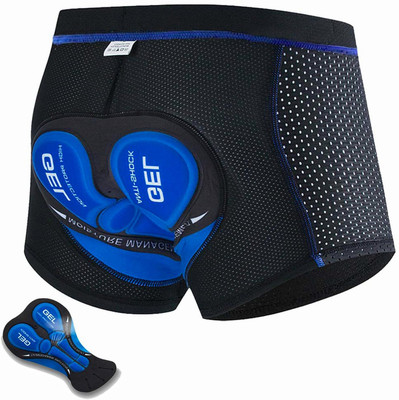 HANNEA Solid Men Blue Cycling Shorts