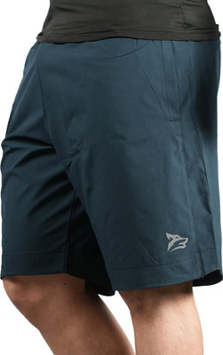 Gym Hound Solid Men Blue Basic Shorts