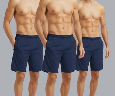 VS Tex Solid Men Dark Blue Sports Shorts