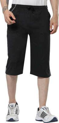 SURYA MAX Self Design Men Black Bermuda Shorts