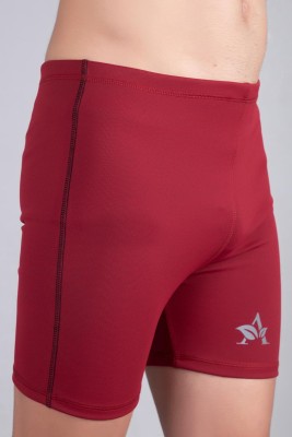 Apraa & Parma Printed Men Maroon Sports Shorts