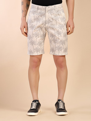Thomas Scott Printed Men White, Beige Chino Shorts