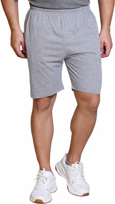 axys Solid Men Grey Casual Shorts