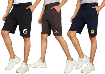 GYRFALCON Self Design Men Multicolor Regular Shorts