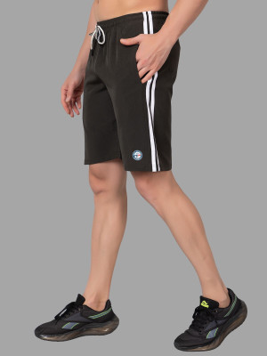 Pyro Spirit Striped Men Dark Green Bermuda Shorts