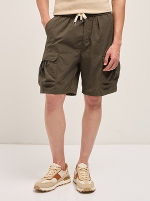THE BEAR HOUSE Solid Men Brown Regular Shorts