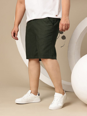 Sztori Solid Men Green Regular Shorts