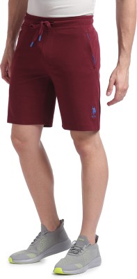 U.S. POLO ASSN. Solid Men Red Sports Shorts