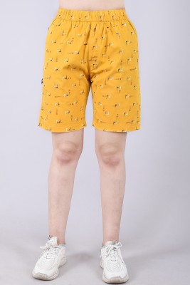 Cargo Sports Printed Men Yellow Bermuda Shorts