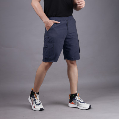 FLIIP TRADING Solid Men Blue Cargo Shorts