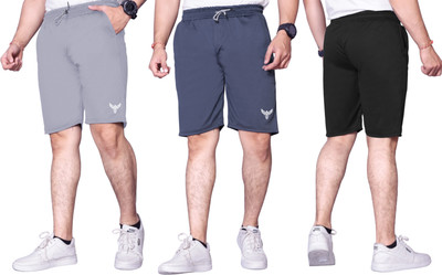 ZEEMBOOLI Solid Men Multicolor Sports Shorts