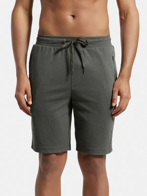 JOCKEY Solid Men Green Basic Shorts