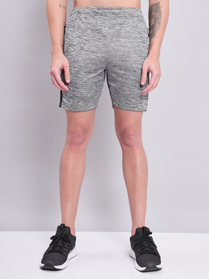 TECHNOSPORT Self Design Men Grey Sports Shorts