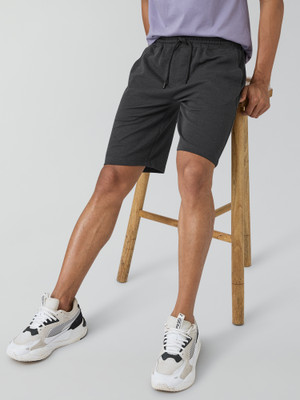 XYXX Solid Men Grey Casual Shorts