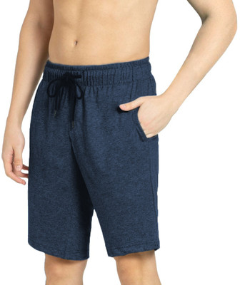 Kartblack Solid Men Blue Regular Shorts
