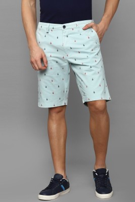 LOUIS PHILIPPE Printed Men Light Blue Regular Shorts