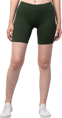 URMILAFASHION Solid Women Green Cycling Shorts