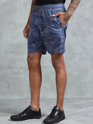 bEEVEE Military Camouflage Men Blue Regular Shorts