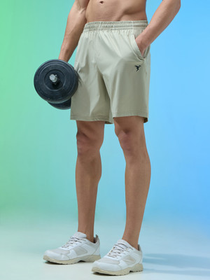 TECHNOSPORT Solid Men Green Sports Shorts