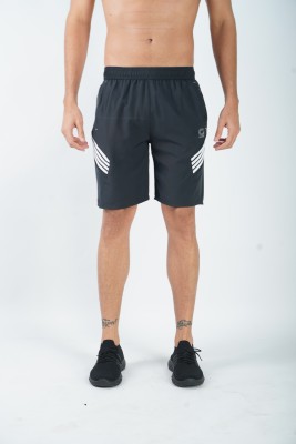 GOTO Solid Men Grey Sports Shorts