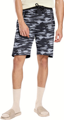 FTX Printed Men Grey Running Shorts