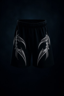 Whizzer Printed Men Black Sports Shorts