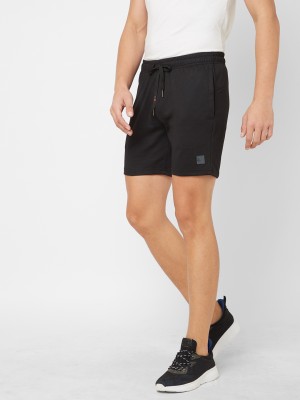 SWEET DREAMS Solid Men Black Bermuda Shorts