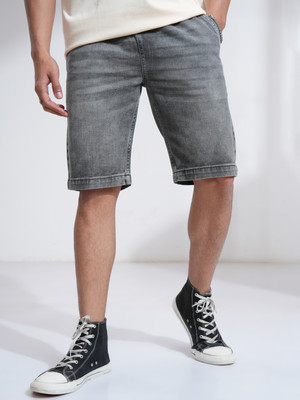 HIGHLANDER Solid Men Grey Regular Shorts