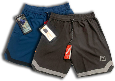 FitInOutFit Solid Men Blue, Grey Running Shorts