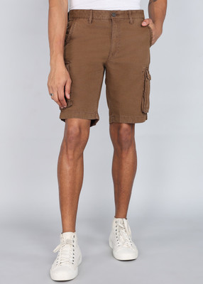 INDIAN TERRAIN Solid Men Red Cargo Shorts
