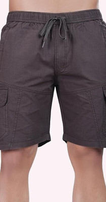 24 Street Solid Men Brown Casual Shorts