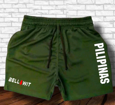 Bellwit Solid Men Green Casual Shorts