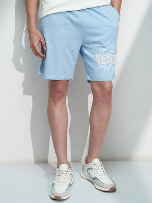 HIGHLANDER Solid Men Light Blue Regular Shorts