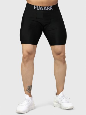 FuaarK Solid Men Black Compression Shorts