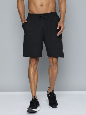 HRX by Hrithik Roshan Printed Men Black Gym Shorts