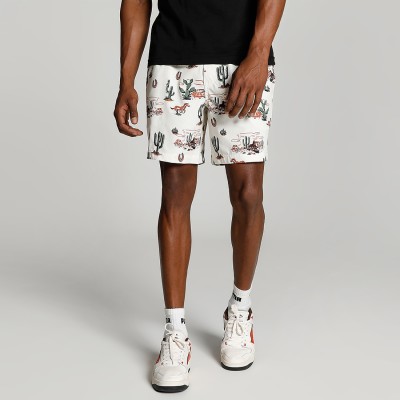 PUMA Printed Men White Sports Shorts