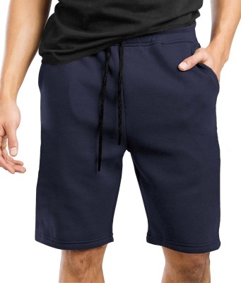 TRIPR Solid Men Dark Blue Regular Shorts