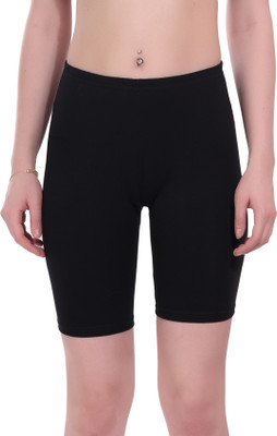 HAYFA Solid Women Black Cycling Shorts